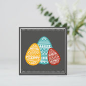 Moderne Easter Eggs Custom Greeting minimalist Feestdagenkaart (Staand voorkant)
