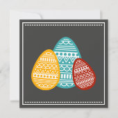 Moderne Easter Eggs Custom Greeting minimalist Feestdagenkaart (Voorkant)