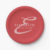 Moderne eBay Afbeeldingsmonogram Bedankt Papieren Bordje (Voorkant)