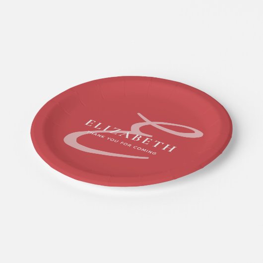 Moderne eBay Afbeeldingsmonogram Bedankt Papieren Bordje (Gekanteld)