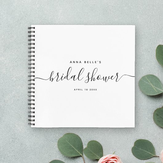 Moderne eBay Chic Script Vrijgezellenfeest Guest Notitieboek