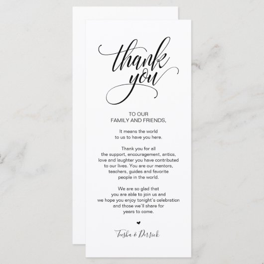 Moderne eBay-instelling voor zwarte plaatsen Harte Programmakaart (Voorkant / Achterkant)