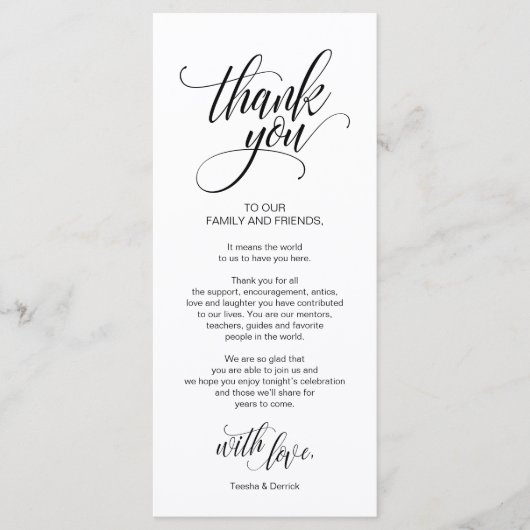 Moderne eBay-instelling voor zwarte plaatsen Harte Programmakaart (Voorkant)