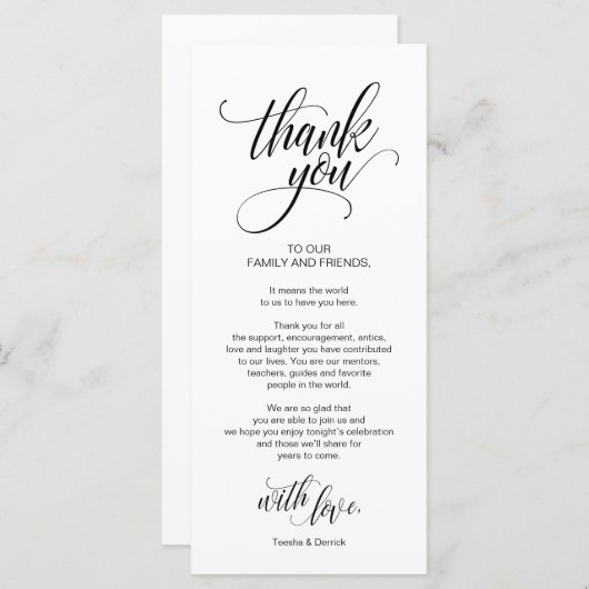 Moderne eBay-instelling voor zwarte plaatsen Harte Programmakaart (Voorkant / Achterkant)