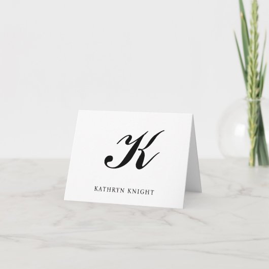 Moderne eBay Monogram Business - Hartelijk dank Notitiekaartje (Voorkant)