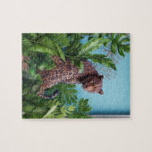 Moderne Eclectische Luipaard Jungle Puzzel 110 stu (Horizontaal)