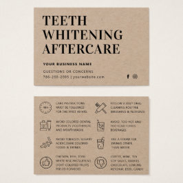 Moderne Eco Kraft Teeth Whitening Aftercare Kaart