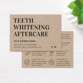 Moderne Eco Kraft Teeth Whitening Aftercare Kaart (Bureau)