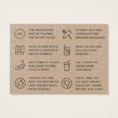 Moderne Eco Kraft Teeth Whitening Aftercare Kaart (Achterkant)