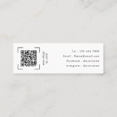 Moderne Ecommerce Webshop QR Code  Mini Visitekaartje (Achterkant)