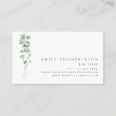 Moderne ecucalyptusbotanische periode visitekaartje (Voorkant)