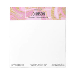 Moderne edelroze goudkleurige benaming - Notitiebl Notitieblok