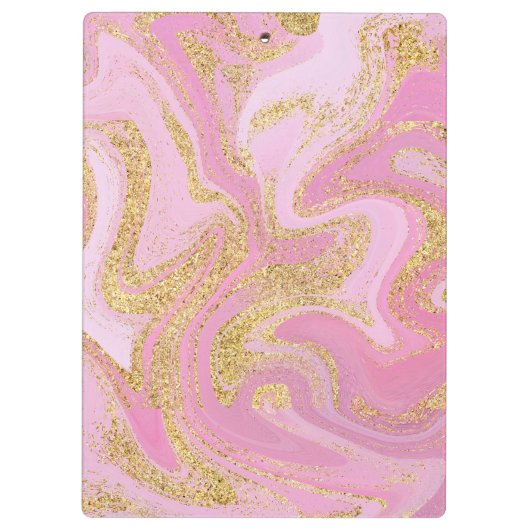 Moderne edelroze goudkleurige naam - Klembord (Achterkant)