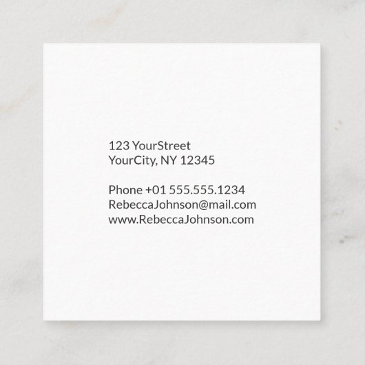 Moderne edelroze goudmarmer - Visitekaartje (Achterkant)