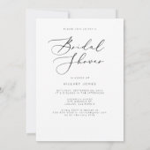 Moderne Edgy Foto Bruidsdouche uitnodiging (Achterkant)