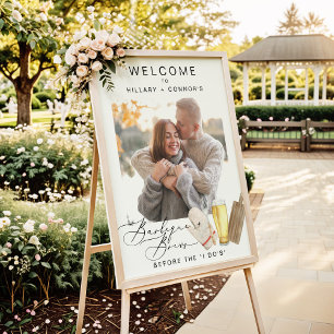 Moderne Edgy repetitie kalligrafie BBQ & brouwsels Poster