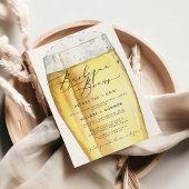 Moderne Edgy Zijn & Haar Kalligrafie BBQ & Brews Kaart