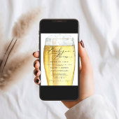 Moderne Edgy Zijn & Haar Kalligrafie BBQ & Brews Kaart