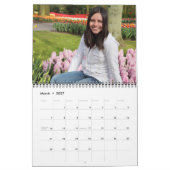 Moderne Editable Name Jaar Aangepaste foto Kalender (Mar 2027)