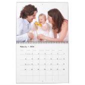 Moderne Editable Name Jaar Aangepaste foto Kalender (Feb 2026)