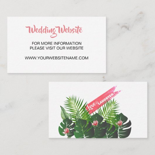 Moderne editie van het Tropical Wedding Music Fest Visitekaartje (Voorkant / Achterkant)