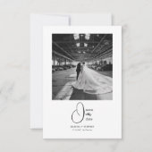Moderne Editoriale Fotostijl Trouwkaart Save the D Date (Voorkant)