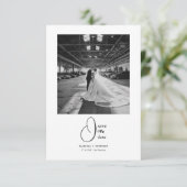 Moderne Editoriale Fotostijl Trouwkaart Save the D Date (Staand voorkant)