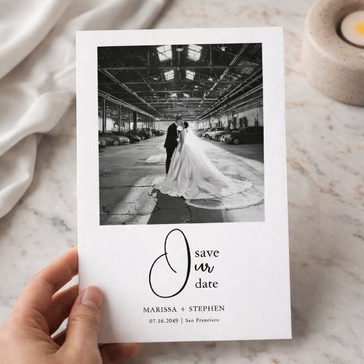 Moderne Editoriale Fotostijl Trouwkaart Save the D Date
