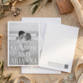Moderne Editoriale Overlay Foto Bruiloft Save The Date