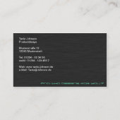 Moderne Edle Metall Visitenkarte Businesscard Visitekaartje (Achterkant)