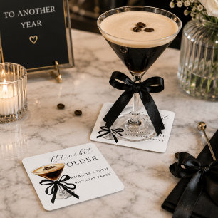 Moderne een beetje ouder Espresso Martini verjaard Kartonnen Onderzetters