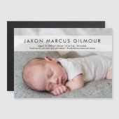 Moderne Eén Foto Baby Naam geboorte Statistieken P (Voorkant / Achterkant)