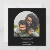 Moderne Eén Foto Boog Save the Date Kaart (Achterkant)