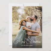 Moderne één foto familie kerst feestdagenkaart (Voorkant)