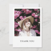 Moderne één foto feestje bedankkaart (Voorkant)