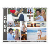 Moderne één foto per maand en collage op Hoesje Kalender (Hoes)