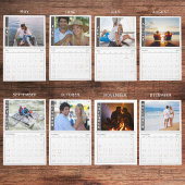 Moderne één foto per maand en collage op Hoesje Kalender