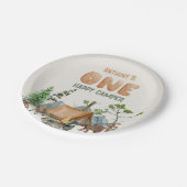 Moderne één gelukkige Waterverf van de Camper 1e v Papieren Bordje (Gekanteld)