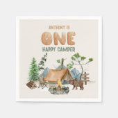 Moderne één gelukkige Waterverf van de Camper 1e v Servet (Voorkant)