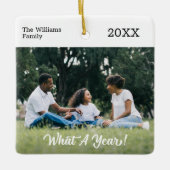 Moderne — een jaar op maat gemaakte fotokerst keramisch ornament (Voorkant)