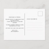 Moderne Een nieuw Huis voor de Foto van de Feestda Aankondigingskaart (Achterkant)