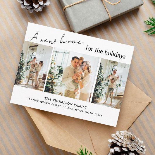 Moderne Een nieuw Huis voor de Foto van de Feestda Aankondigingskaart