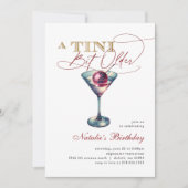 Moderne Een Tini Beetje Oudere Martini Kers Verjaa Kaart (Voorkant)