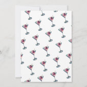 Moderne Een Tini Beetje Oudere Martini Kers Verjaa Kaart (Achterkant)