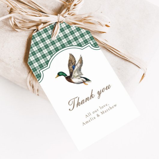 Moderne eendenneutrale baby shower favor cadeaulabel