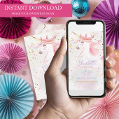 Moderne Eenhoorn en Regenboog Pastelverjaardag Kaart