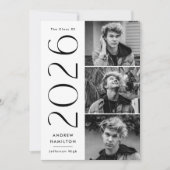 Moderne eenvoud 3 Fotoklasse van 2023 Afstuderen Aankondiging (Voorkant)