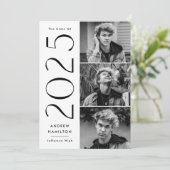 Moderne eenvoud 3 Fotoklasse van 2023 Afstuderen Aankondiging (Staand voorkant)