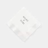 Moderne eenvoud B / W bruiloft Servet (Hoek)