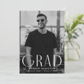 Moderne eenvoud Foto-Afstuderen Aankondiging (Staand voorkant)